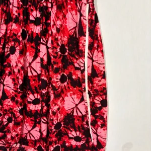 Chika's Smocked Waist Midi‎ Length Dress Sz Free Boho Festival Artsy Corset Tie thumbnail 9