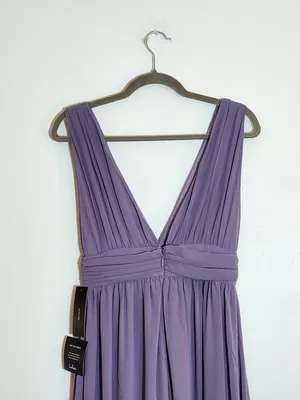 Lulus Low Cut Light Purple Formal Maxi Dress Size Small NWT Wedding Guest Prom thumbnail 7