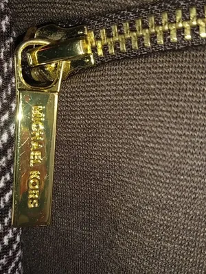 Michael Kors 6 Brown Gold Herringbone Pencil Skirt thumbnail 4