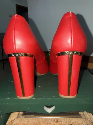 Marc New York Red Leather Pointed Toe Leather Pumps thumbnail 5