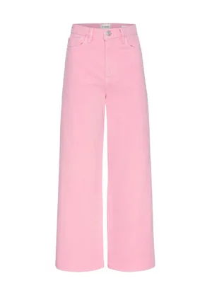 FRAME Le Jane Wide Leg Crop High Rise Jeans in Washed Dusty Pink Size 27 thumbnail 7