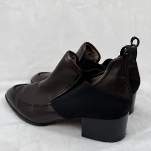 Donald Pliner‎ Benson Dark Brown Leather Block Heel Ankle Booties Womens 8.5 M thumbnail 8