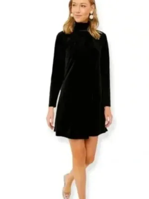 Tuckernuck Pomander Place Black‎ Velvet Mottershead Dress Sz M thumbnail 2
