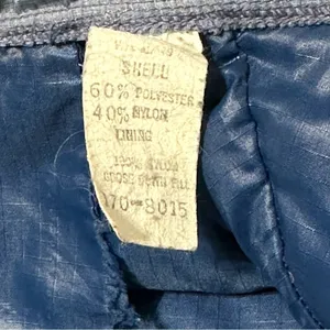 Miller Vintage Women’s Size XS Denim Blue Goose Down Snap Up Puffer Vest thumbnail 10