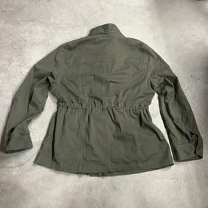 Frye Green Utility Jacket Cargo Full Zip Button Up Drawstring Waist Size XL thumbnail 6