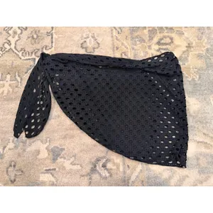 Nasty Gal Black Eyelet Textured Sarong Sz 8 NEW thumbnail 2