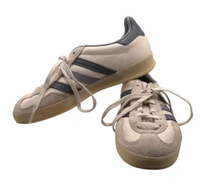 Adidas 5.5 WhiteNavy Blue Sneakers Retro Athletic Casual Shoes Women's College thumbnail 1