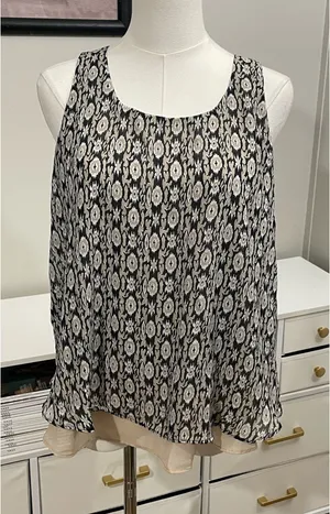 Maurices Sheer Hi-Low Blouse (L) thumbnail 1