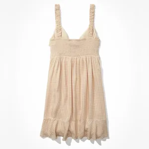 American Eagle Cream Pink Ruffle‎ Mini Dress thumbnail 7