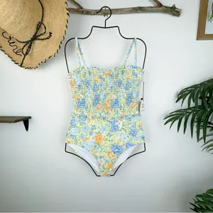 Lost and Wander Mountain Bloom Smocked One Piece Swimsuit Swimwear Size S thumbnail 4