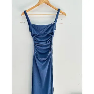 Hello Molly Frose on Repeat Midi Dress Blue XS US 2 Wedding Guest Cocktail thumbnail 7