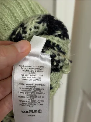 Anthropologie Fair Isle Mint Green Turtleneck Tunic Chunky Sweater - Size M thumbnail 9
