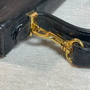 Vintage 90s Black Vegan Leather Crossbody Purse thumbnail 10