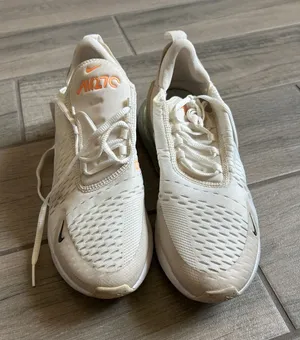 Nike Cream and Orange Air Max Running Sneakers thumbnail 1