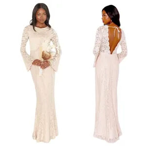 Show Me Your Mumu Natalie Low Back Romantic Lace Bell Sleeve Boho Dress Wedding thumbnail 2