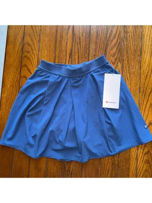 Lululemon Angled-Pleat High Rise Tennis Skirt Blue Twill Size XXS (2) NWT thumbnail 2