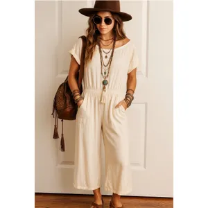 Free‎ People Free-est Jumpsuit Womens Small White Excellent Open Back Tie Detail thumbnail 2