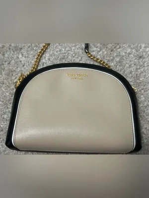 kate spade Cream and Black Half-Moon Crossbody NWOT thumbnail 3