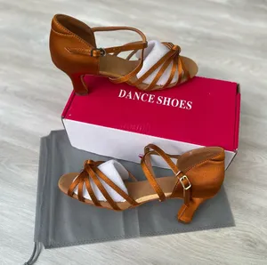 New Elegant Bronze Dance Shoes Size 9 thumbnail 1