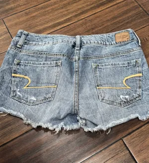 American Eagle Outfitters Vintage Embellished Distressed Denim Shorts thumbnail 3