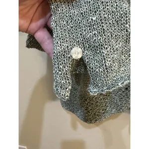 Pour Toi Green Cardigan Sweater Size XL‎ Open Collar Lagenlook Artsy Unique thumbnail 5