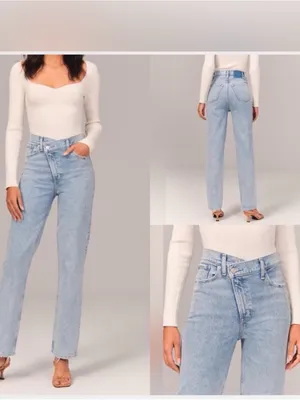 Abercrombie Curve Love 90s Straight Ultra High Rise Jeans 28 6L thumbnail 2
