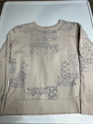 Fabletics Light Beige Crewneck Sweatshirt small thumbnail 9