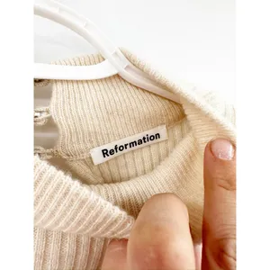 Reformation Osteria Open Back Sweater white Cashmere Size S thumbnail 4