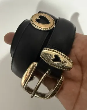 Brighton Black Leather Belt With Silver‎ Cowgirl Cowboy Heart Concho Size M 35" thumbnail 1