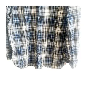 Carhartt Men’s Plaid Flannel Size XL Blue Black White Cotton Long Sleeve thumbnail 4
