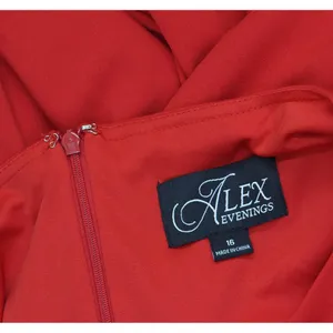 Alex Evenings Womens Cape Sleeve Gown Dress 8160255 Red 16 thumbnail 5