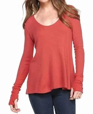 Free People Thermal long Sleeve Top Medium thumbnail 1