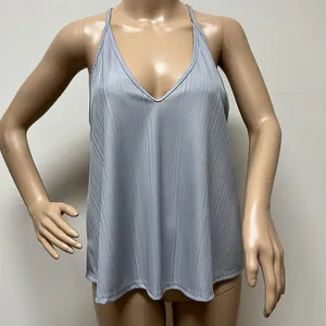 Free People Intimately Free Gray Ribbed Swing Racerback Tank Top Size S thumbnail 4