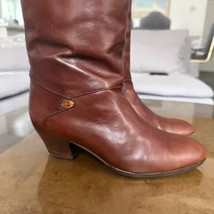 Vintage Gucci Tall Brown Leather Riding Boots 35.5 5.5 thumbnail 3