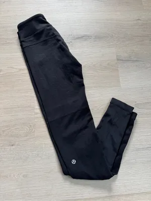 Lululemon Rare Discontinued black moto panel leggings thumbnail 1