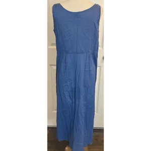 Vtg April Cornell Maxi Dress Sz Small Cornflower‎ Blue Prairie Cottagecore Fairy thumbnail 2
