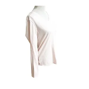 Carhartt Top Women's Medium Pink Speckled Relaxed Fit V-Neck Long Sleeve Classic thumbnail 8