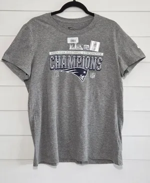 Nike Gray New England Patriots Champions Tee Size XL NEW thumbnail 1