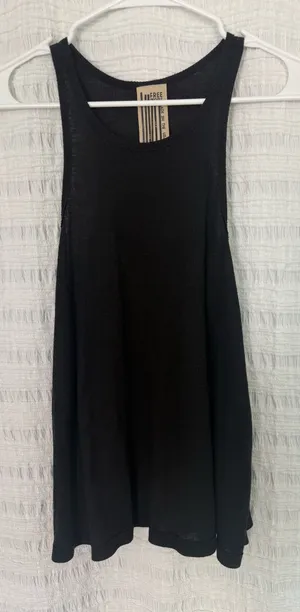 Free People Tank Top Black thumbnail 1