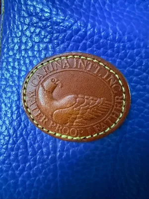 Vintage 80s Carina Intl Inc Waterproof Leather Purple Tan Golf Bag Backpack Nove thumbnail 3