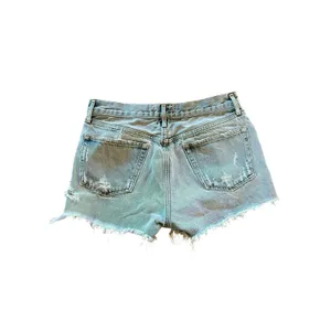 AGOLDE Parker Distressed High Rise Jean Shorts Light Wash | 27 thumbnail 4
