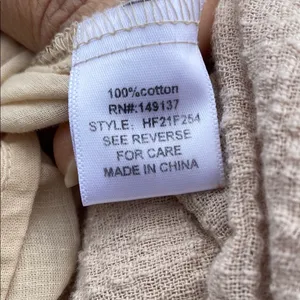 EUC HYFVE Open Back Cream Ruffle Hem Midi/Maxi Lined Dress Size Small Boho Chic thumbnail 9