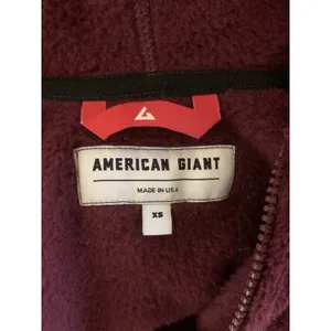 American Giant Burgundy Fleece Zip Hoodie Cozy USA Made XS thumbnail 4