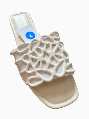 A New Day Fiona Bone Cutout Slide Sandals Size 7 NIB thumbnail 6