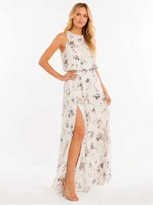 NEW Show Me Your MuMu Heather Halter Floral Maxi Dress Cottagecore S Summer thumbnail 2