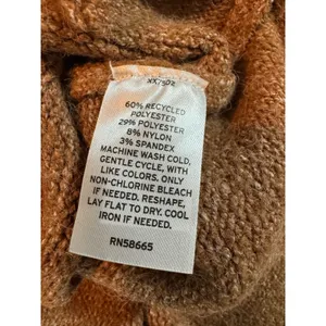 New Abound Womens Brown Marled V-Neck Polo Collar Sweater Medium thumbnail 3