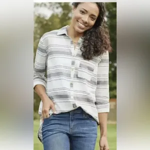 Matilda Jane x Joanna Gaines Striped Cotton Shirt,‎ Sz S thumbnail 3