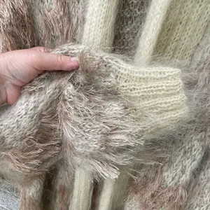 Long haired angora size L/XL oversized open cardigan. thumbnail 5