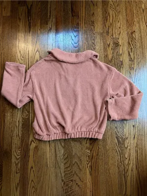 Free People FP Beach Bino Pullover Sweater Mauve Pink/ Dusty Rose Cozy S thumbnail 5