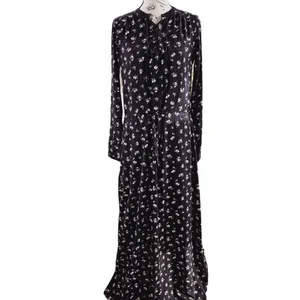 Scotch & Soda Maison Scotch‎ Women's Floral Maxi Dress Black Long Sleeve Size 1 / Small thumbnail 3